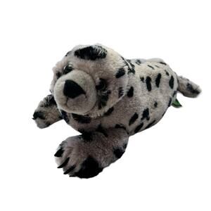 Wild Republic Large Harbor Seal Plush Toy Stuffed Animal Plushy Stuffy 15" Gray